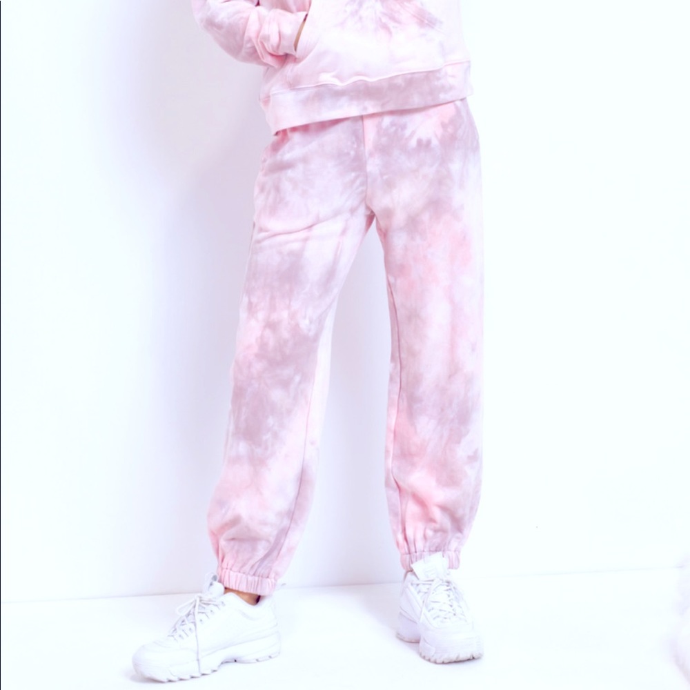 Le Lis Pink and Purple Tie Dye Sweatpants size S